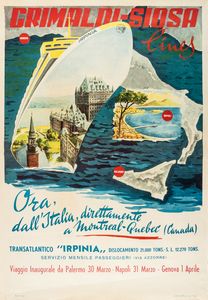 Anonimo - Grimaldi Siosa Lines, Transatrantico Irpinia. Italia - Canada.