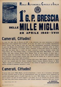 Anonimo - 1 G.P. Brescia - Mille Miglia 1940.
