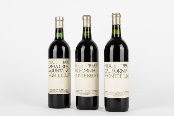 USA : Ridge Vineyards Monte Bello 1990-1999 (3 BT)  - Asta Vini e Distillati - Associazione Nazionale - Case d'Asta italiane