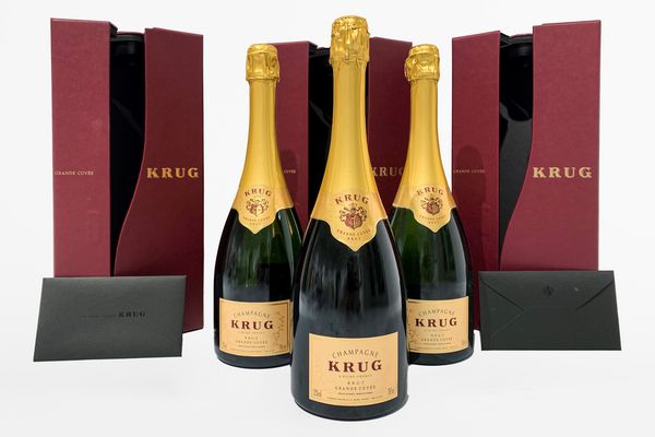 FRANCIA : Krug Grande Cuvee Foglioline (3 BT)  - Asta Vini e Distillati - Associazione Nazionale - Case d'Asta italiane