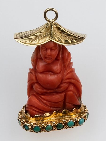 Buddha in corallo  - Asta Fine Coral Jewels - Associazione Nazionale - Case d'Asta italiane