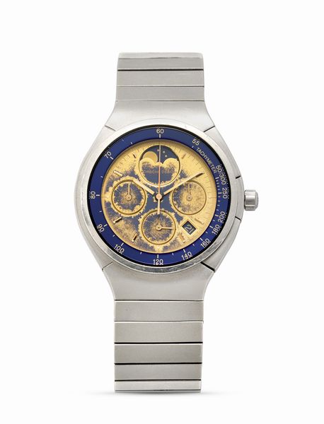 Porsche Design by IWC : cronografo con fasi lunari, anni 90  - Asta Orologi - Associazione Nazionale - Case d'Asta italiane