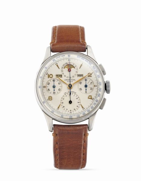 Universal Genève : Tri-Compax 22502, anni 40  - Asta Orologi - Associazione Nazionale - Case d'Asta italiane