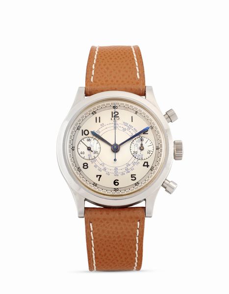 Luz : cronografo Clamshell, anni 50  - Asta Orologi - Associazione Nazionale - Case d'Asta italiane