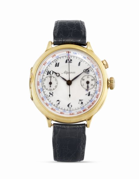ALPINA : cronografo, anni 20  - Asta Orologi - Associazione Nazionale - Case d'Asta italiane