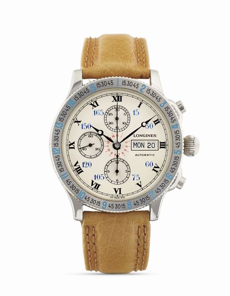 LONGINES : cronografo Lindbergh Hour Angle 674.5232, anni 90  - Asta Orologi - Associazione Nazionale - Case d'Asta italiane