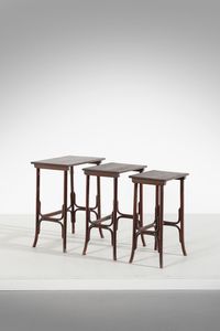 THONET, VIENNA : Tre tavolini a nido.  - Asta Asta 408 | DESIGN E ARTI DECORATIVE DEL NOVECENTO Online - Associazione Nazionale - Case d'Asta italiane