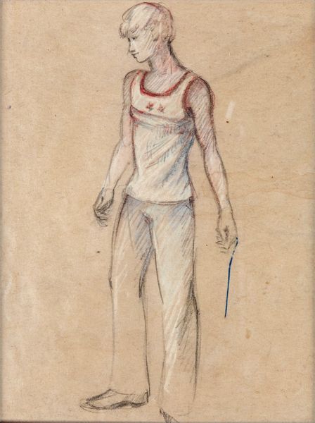 Piero Tosi : Ragazzo con stiletto - disegno per Morte a Venezia di Luchino Visconti  - Asta Arte Moderna e Contemporanea - Associazione Nazionale - Case d'Asta italiane