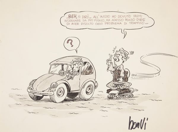 Bonvi : Vignetta  - Asta Arte Moderna e Contemporanea - Associazione Nazionale - Case d'Asta italiane
