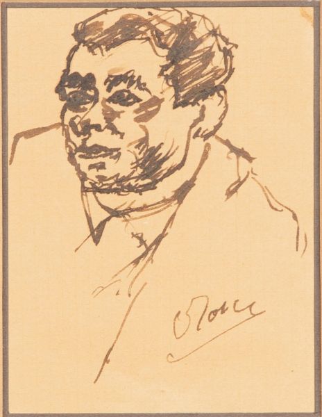 OTTONE ROSAI : Autoritratto  - Asta Arte Moderna e Contemporanea - Associazione Nazionale - Case d'Asta italiane