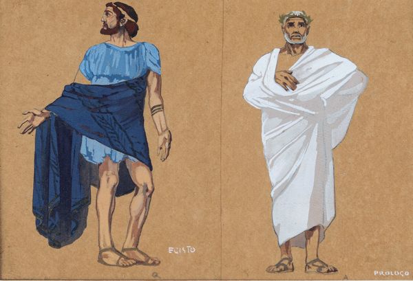 DUILIO CAMBELLOTTI : Prologo e Egisto - studio per l'opera Cassandra di V. Gnecchi  - Asta Arte Moderna e Contemporanea - Associazione Nazionale - Case d'Asta italiane