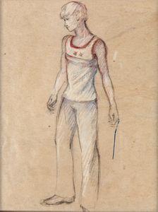 Piero Tosi - Ragazzo con stiletto - disegno per Morte a Venezia di Luchino Visconti