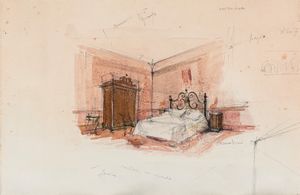 Piero Tosi - Bozzetto di scena per fatti di gente perbene