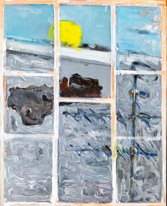 Piero Guccione - I studio per paesaggio luna e antenna