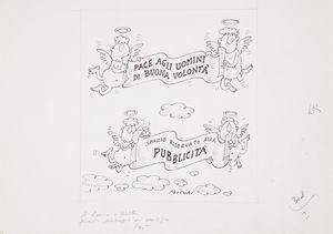 Gianni Isidori - Vignetta - Pace agli uomini di Buona Volont / Spazio riservato alla pubblicit