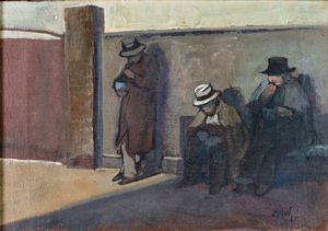 Alberto Sughi - In attesa del treno