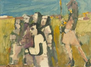 MINO MACCARI - Figure nel paesaggio