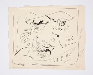 Edouard Pignon - Bozzetto per la copertina del catalogo della mostra personale alla Galleria La Nuova Pesa