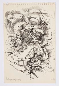 Edouard Pignon - Bozzetto per la copertina del catalogo della mostra personale alla Galleria La Nuova Pesa