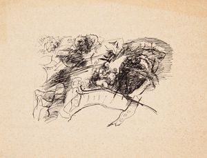 Edouard Pignon - Bozzetto per la copertina del catalogo della mostra personale alla Galleria La Nuova Pesa