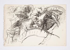 Edouard Pignon - Bozzetto per la copertina del catalogo della mostra personale alla Galleria La Nuova Pesa