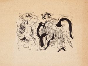 Edouard Pignon - Bozzetto per la copertina del catalogo della mostra personale alla Galleria La Nuova Pesa