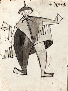FORTUNATO DEPERO - Costume per mandarino cinese da Il canto dell'usignolo