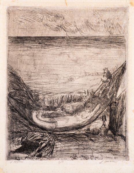 Luigi Bartolini : La gente al mare - I borghesi  - Asta Grafica Internazionale e Multipli d'Autore - Associazione Nazionale - Case d'Asta italiane