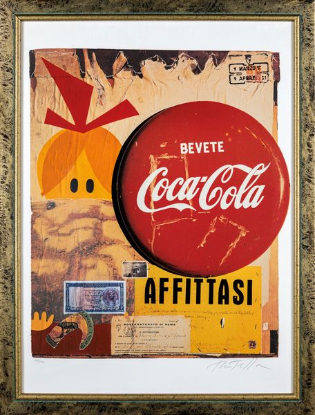 MIMMO ROTELLA : Coca Cola  - Asta Grafica Internazionale e Multipli d'Autore - Associazione Nazionale - Case d'Asta italiane