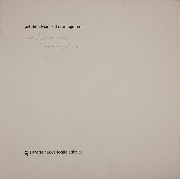 GETULIO ALVIANI : 3 Cromogrammi  - Asta Grafica Internazionale e Multipli d'Autore - Associazione Nazionale - Case d'Asta italiane