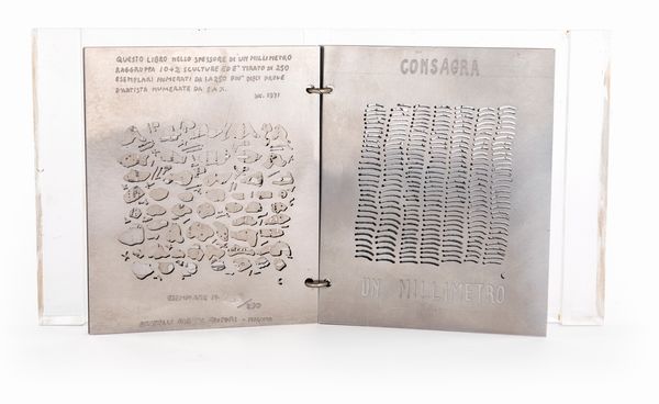Pietro Consagra : Un millimetro  - Asta Grafica Internazionale e Multipli d'Autore - Associazione Nazionale - Case d'Asta italiane