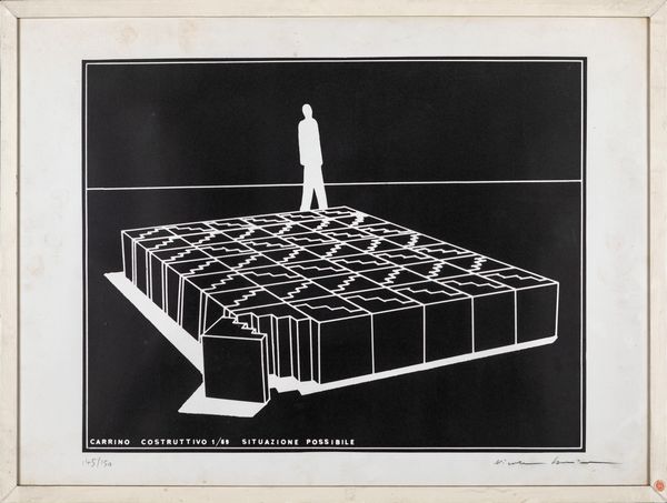 NICOLA CARRINO : Costruttivo 1/69 Situazione possibile  - Asta Grafica Internazionale e Multipli d'Autore - Associazione Nazionale - Case d'Asta italiane
