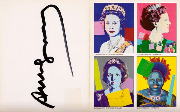 Andy Warhol : Locandina di invito per la mostra Andy Warhol Reigning Queens 1985 - Castelli Uptown New York  - Asta Grafica Internazionale e Multipli d'Autore - Associazione Nazionale - Case d'Asta italiane