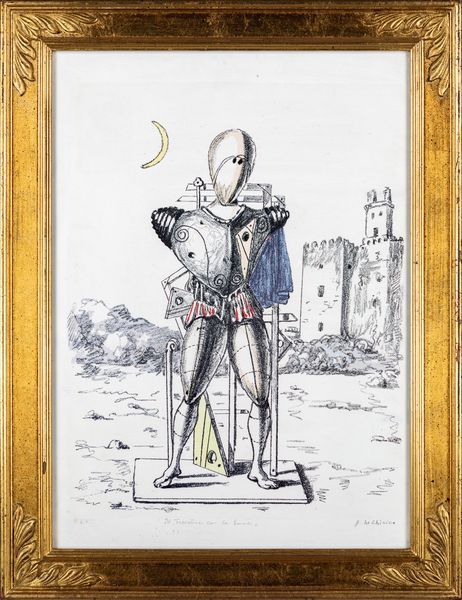 Giorgio de Chirico : Il trovatore con la luna  - Asta Grafica Internazionale e Multipli d'Autore - Associazione Nazionale - Case d'Asta italiane