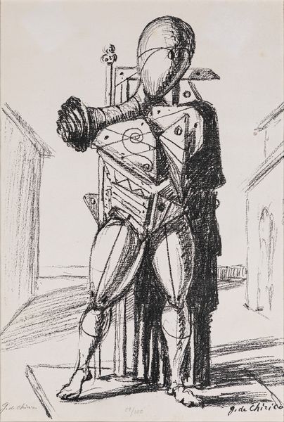 Giorgio de Chirico : Manichino - Dessins par G. De Chirico  - Asta Grafica Internazionale e Multipli d'Autore - Associazione Nazionale - Case d'Asta italiane