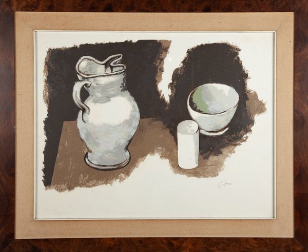 Renato Guttuso : Natura morta con brocca  - Asta Grafica Internazionale e Multipli d'Autore - Associazione Nazionale - Case d'Asta italiane