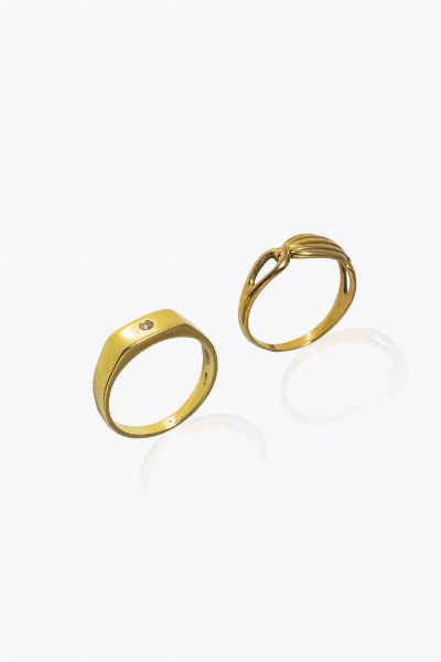 LOTTO DI DUE ANELLI  - Asta Gioielli  - Associazione Nazionale - Case d'Asta italiane