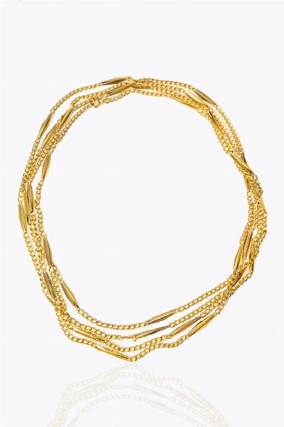 LUNGA COLLANA DA OROLOGIO  - Asta Gioielli  - Associazione Nazionale - Case d'Asta italiane