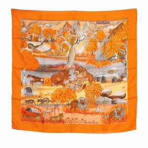 HERMES - HERMES FOULARD "NUBA MOUNTAIN"