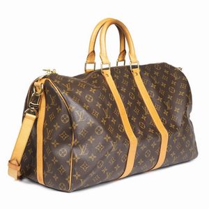 Louis Vuitton : LOUIS VUITTON BORSA VIAGGIO KEEPALL BANDOULIERE 45  - Asta VINTAGE: BORSE E ACCESSORI DI HERMES, LOUIS VUITTON E ALTRE GRANDI MAISON - Associazione Nazionale - Case d'Asta italiane