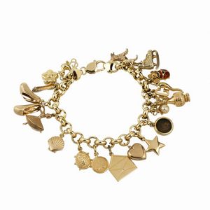 BRACCIALE A CATENA CON ANELLO  - Asta Gioielli  - Associazione Nazionale - Case d'Asta italiane