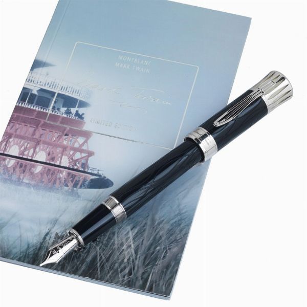 MONTBLANC : MONTBLANC MARK TWAIN PENNA STILOGRAFICA EDIZIONE LIMITATA N. 05678/12000 ANNO 2010  - Asta ASTA A TEMPO | PENNE DA COLLEZIONE - Associazione Nazionale - Case d'Asta italiane