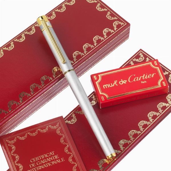CARTIER : CARTIER MUST DE CARTIER SANTOS PENNA STILOGRAFICA ANNO 1991  - Asta ASTA A TEMPO | PENNE DA COLLEZIONE - Associazione Nazionale - Case d'Asta italiane