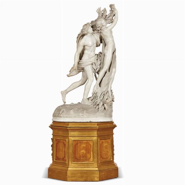 APOLLO E DAFNE, DA GIAN LORENZO BERNINI, SECOLO XIX  - Asta INTERNATIONAL FINE ART E UNA IMPORTANTE COLLEZIONE DI PENDOLE AU BON SAUVAGE - Associazione Nazionale - Case d'Asta italiane