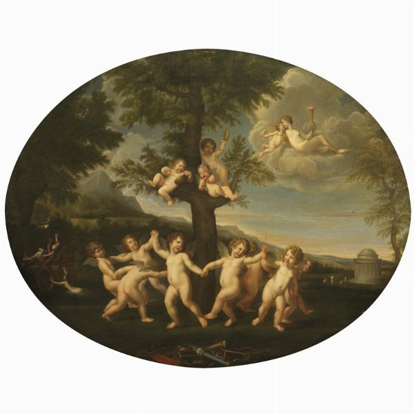 Scuola italiana, secolo XIX  - Asta INTERNATIONAL FINE ART E UNA IMPORTANTE COLLEZIONE DI PENDOLE AU BON SAUVAGE - Associazione Nazionale - Case d'Asta italiane