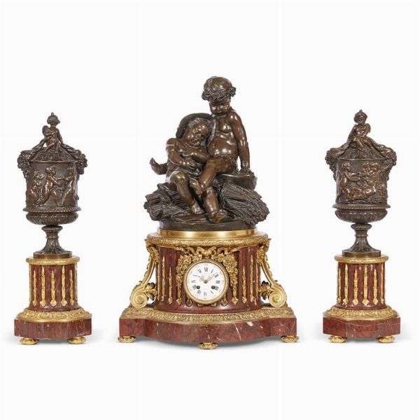 TRITTICO, FRANCIA, SECOLO XIX  - Asta INTERNATIONAL FINE ART E UNA IMPORTANTE COLLEZIONE DI PENDOLE AU BON SAUVAGE - Associazione Nazionale - Case d'Asta italiane