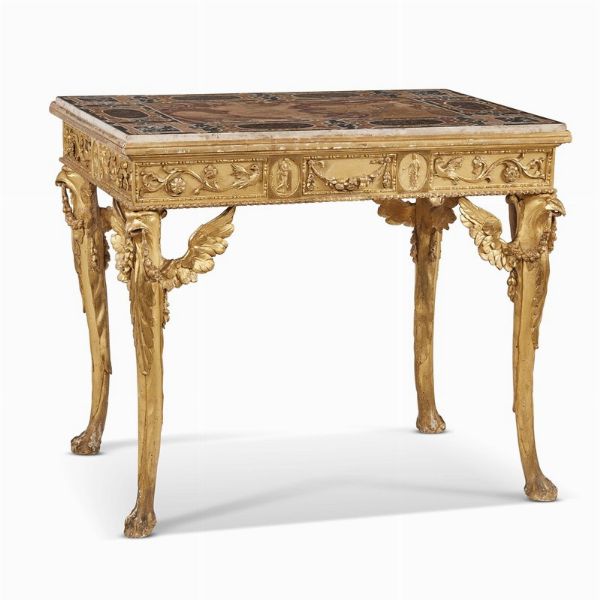 PIANO DI TAVOLO, MANIFATTURA ROMANA, FINE SECOLO XVI  - Asta INTERNATIONAL FINE ART E UNA IMPORTANTE COLLEZIONE DI PENDOLE �AU BON SAUVAGE� - Associazione Nazionale - Case d'Asta italiane