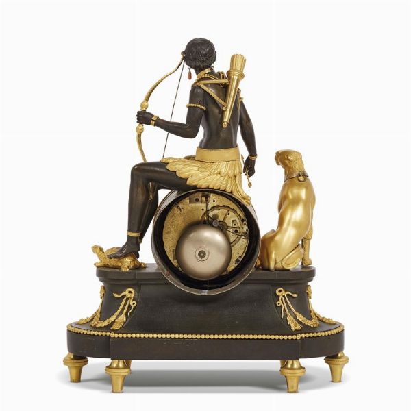 OROLOGIO DA CAMINO, DEVERBERIE & CIE., PARIGI, 1800-1810  - Asta INTERNATIONAL FINE ART E UNA IMPORTANTE COLLEZIONE DI PENDOLE AU BON SAUVAGE - Associazione Nazionale - Case d'Asta italiane