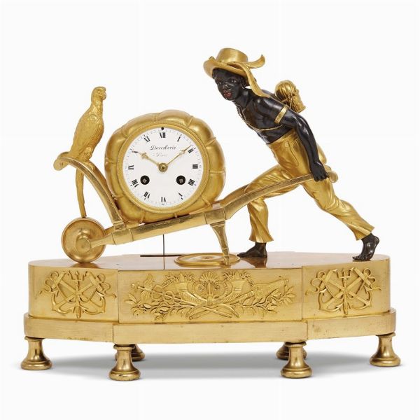 OROLOGIO DA CAMINO, PARIGI, 1807-1815  - Asta INTERNATIONAL FINE ART E UNA IMPORTANTE COLLEZIONE DI PENDOLE AU BON SAUVAGE - Associazione Nazionale - Case d'Asta italiane
