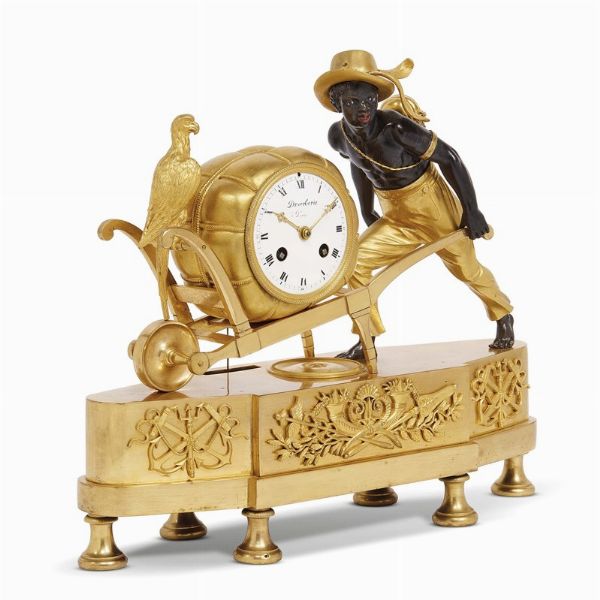 OROLOGIO DA CAMINO, PARIGI, 1807-1815  - Asta INTERNATIONAL FINE ART E UNA IMPORTANTE COLLEZIONE DI PENDOLE AU BON SAUVAGE - Associazione Nazionale - Case d'Asta italiane